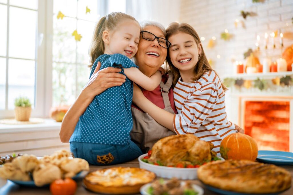 A family Thanksgiving celebration.